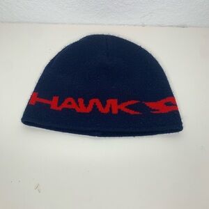 Tony Hawk “Hawk” Skateboarding beanie Navy and Red Beanie used